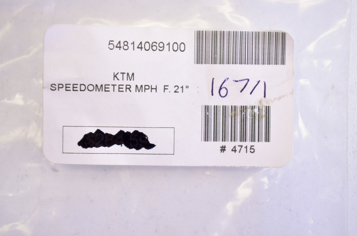 New OEM KTM Speedometer MPH 21' NOS