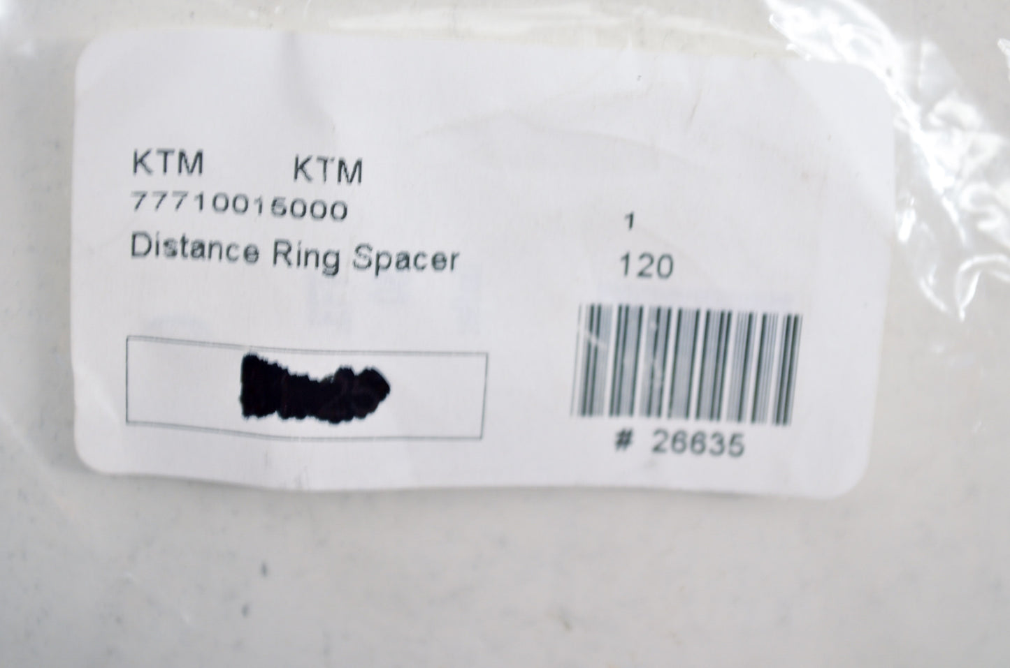 OEM KTM 77710015000 Distance Ring NOS