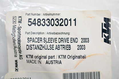 OEM KTM 54833032011 Spacer Sleeve Drive End NOS