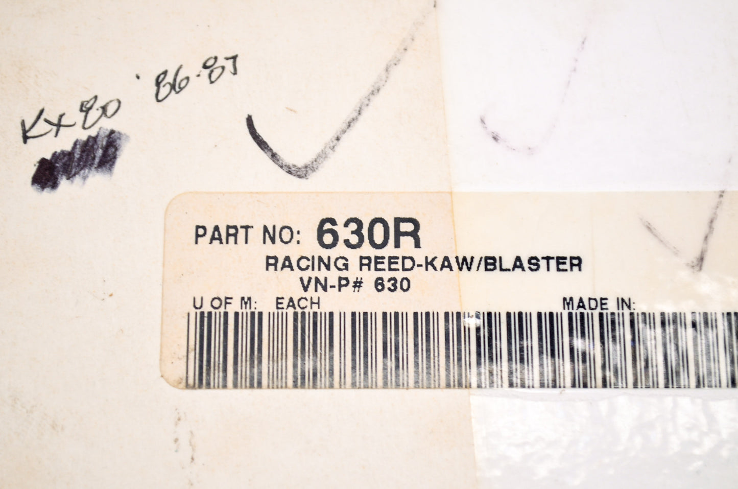 Racing Power Reed Kit KX80 1986-1987 NOS