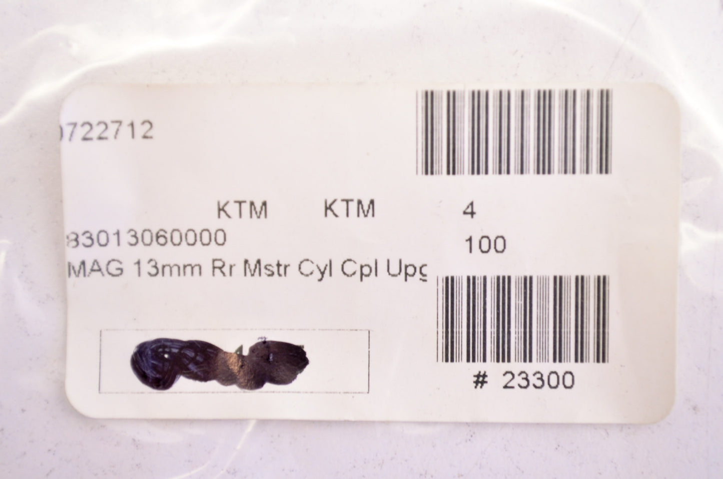 New OEM KTM Foot Brake Master Cylinder 13mm NOS