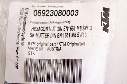 OEM KTM 6923080003 Hexagon Nut Qty 2 NOS