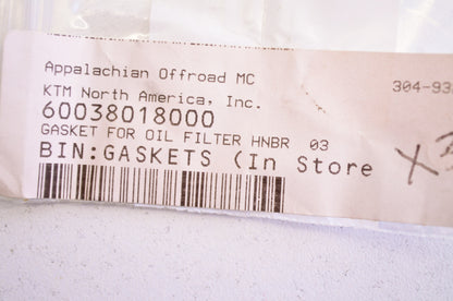 New OEM KTM Oil Filter Gasket NOS