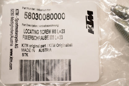 OEM KTM 58030080000 Locating Screw M8 L=23 NOS