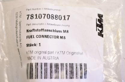 OEM KTM 78107088017 Fuel Connector M8 NOS