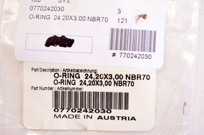 OEM KTM 770242030 O-Ring 24.20X3.00 NBR70 Qty 2 NOS