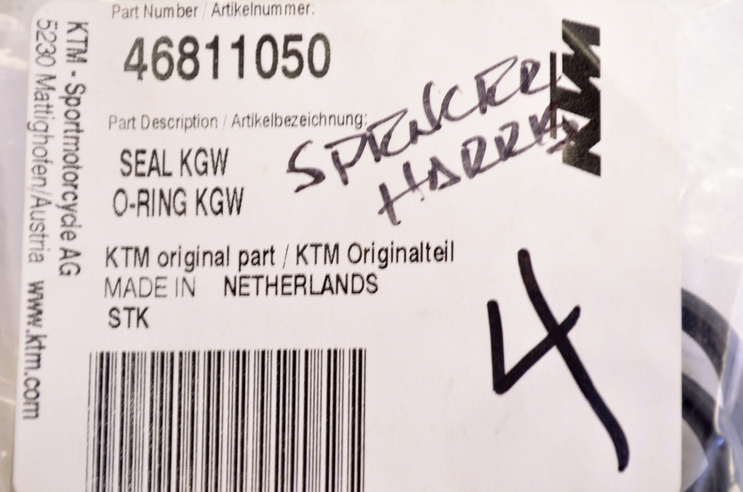 OEM KTM 46811050 Lower Shock Bearing Seal NOS