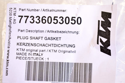 New OEM KTM Spark Plug Shaft Gasket NOS