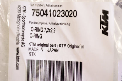 OEM KTM 75041023020 O-Ring 7.2x2.2 NOS