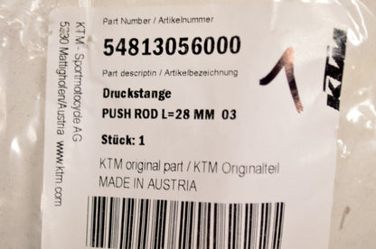 OEM KTM 54813056000 Push Rod L=28mm NOS