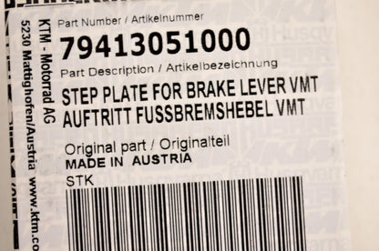 OEM KTM 79413051000 Brake Lever Step NOS