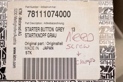 Grey Starter Button NOS
