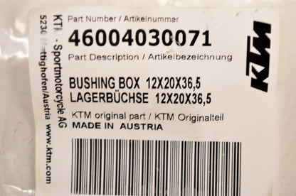 OEM KTM 46004030071 Box Bushing 12X20X36.5 NOS