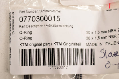 OEM KTM 770300015 O-Ring 30.00X1.50 NBR70 NOS