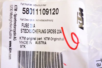 OEM KTM 58011109120 Fuse 20 A Qty 2 NOS