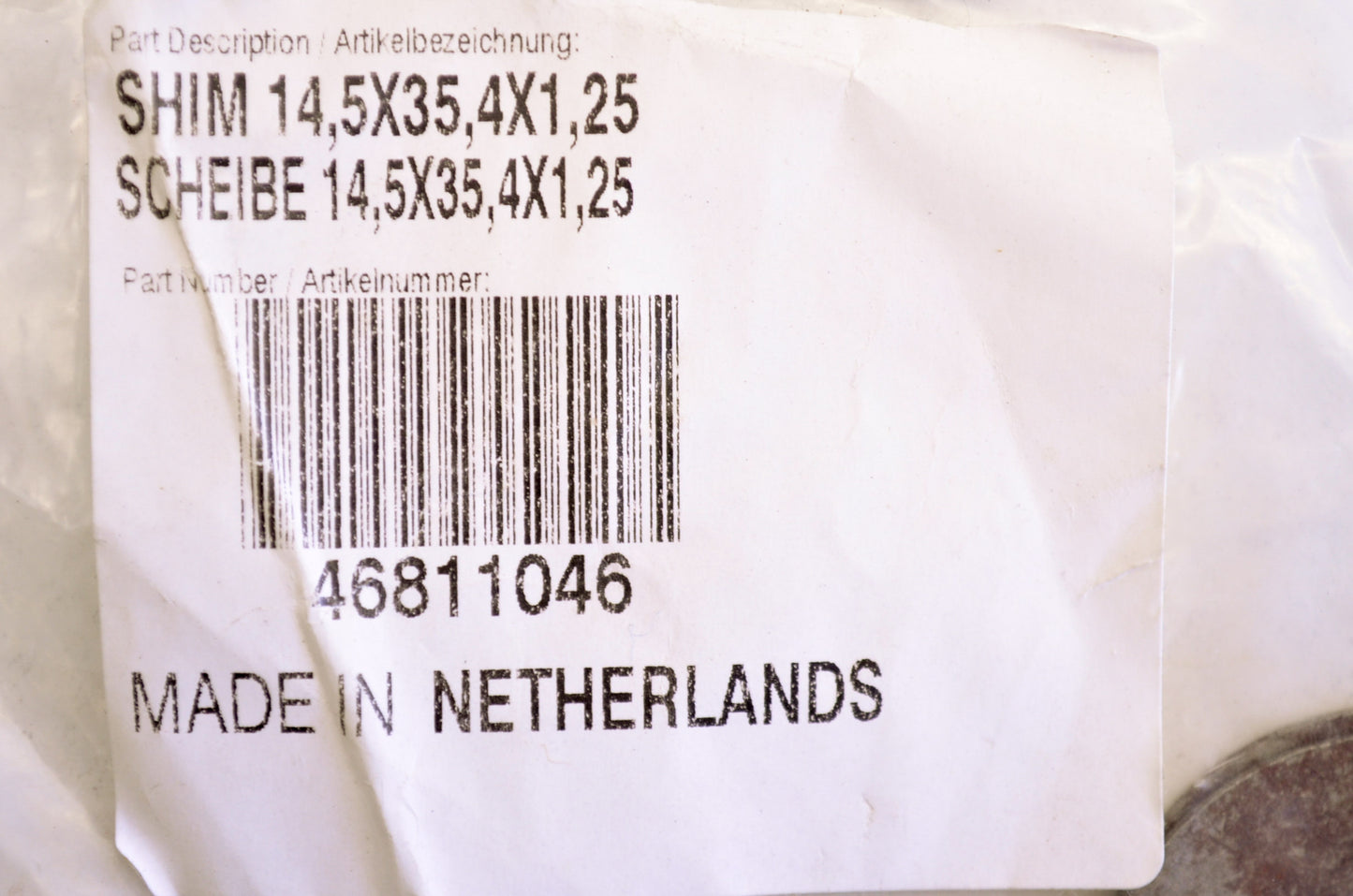 OEM KTM 46811046 Shim 14.5x35.4x1.25 NOS