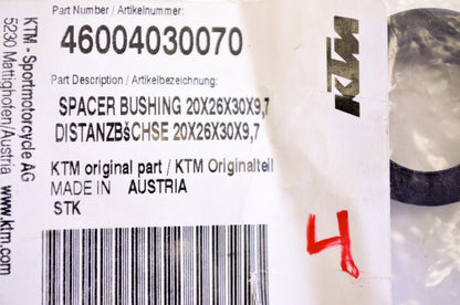 OEM KTM 46004030070 Spacer Bushing 20X26X30X9.7 NOS