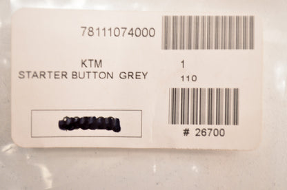 OEM KTM 78111074000 Grey Starter Button NOS