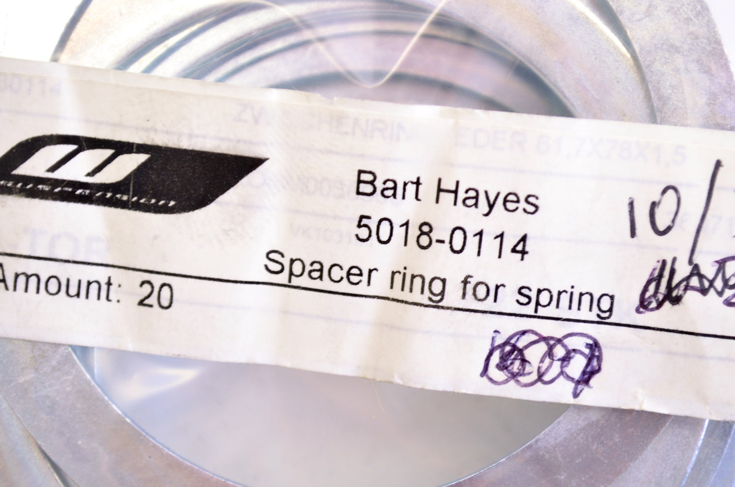 OEM KTM 50180114 Spring Spacer Ring NOS
