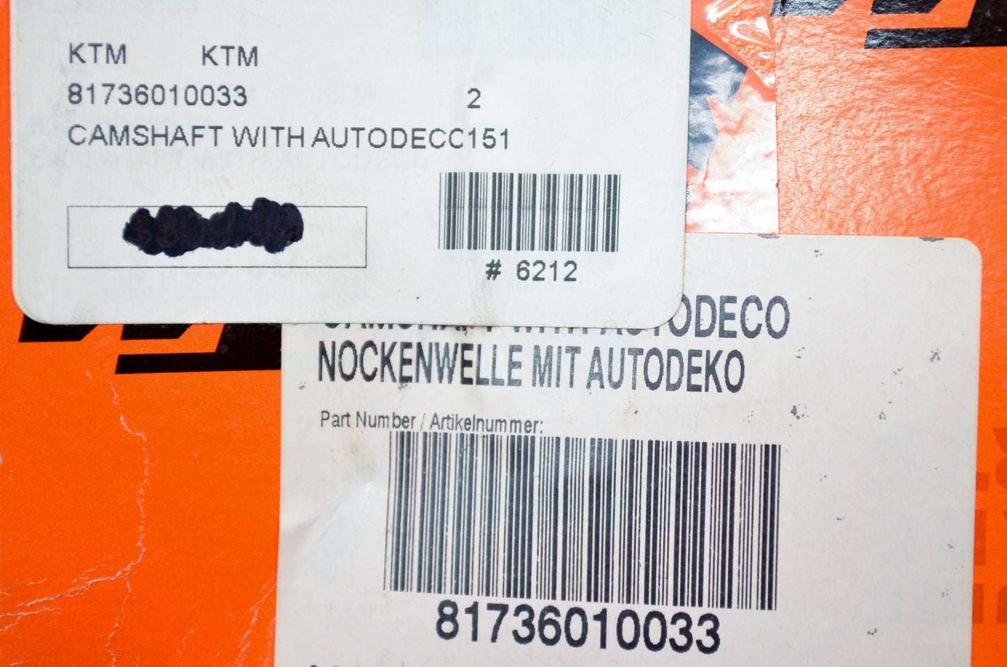 Camshaft 10 530 EXC/XC-W & 14-15 500 EXC/XC-W NOS