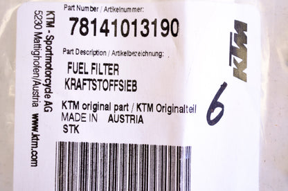 OEM KTM 78141013190 Fuel Filter NOS