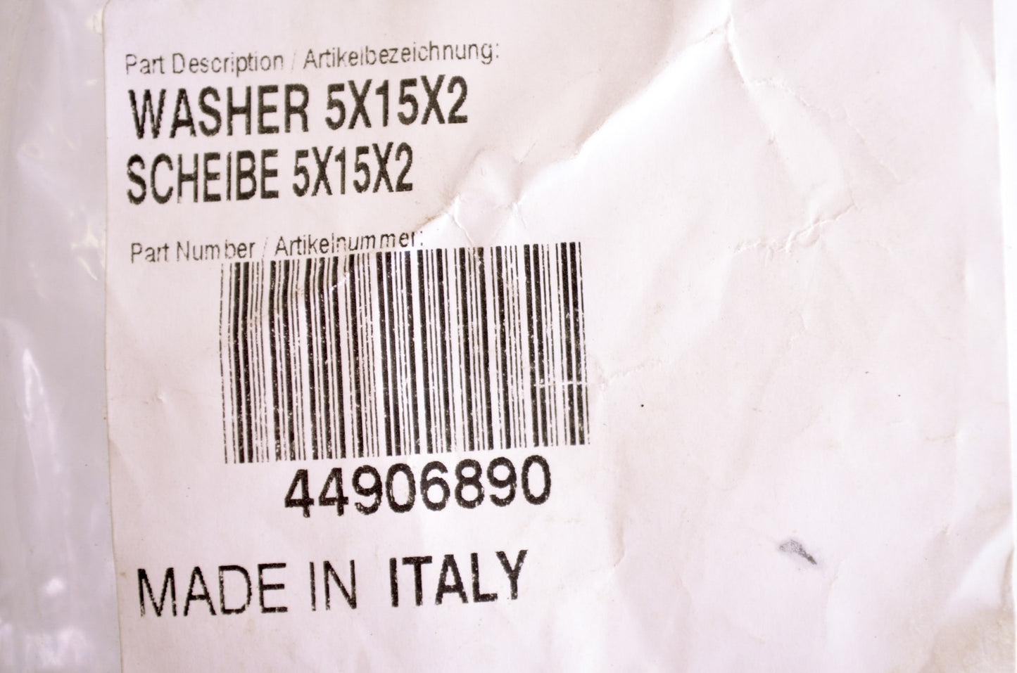 OEM KTM 44906890 Washer 5X15X2 Qty 2 NOS