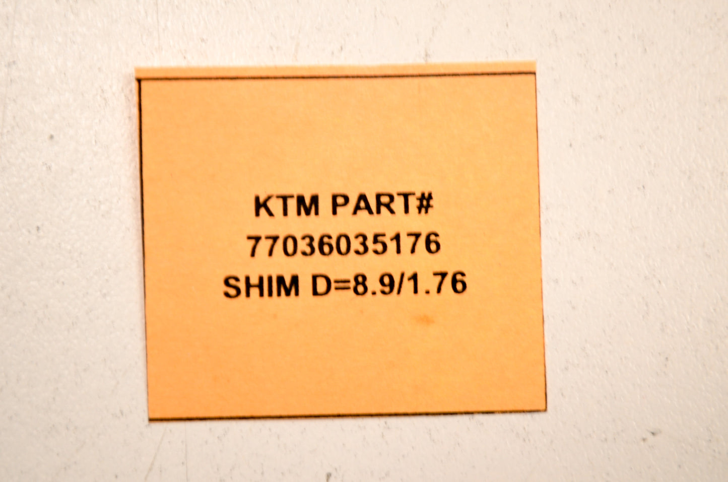 OEM KTM 77036035176 Shim D=8.9/1.76 NOS