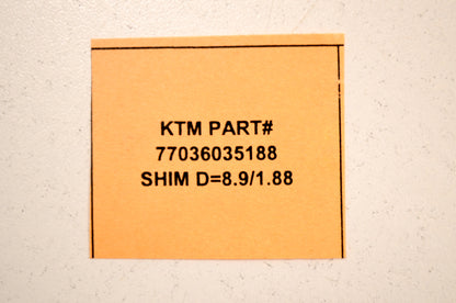 OEM KTM 77036035188 Shim D=8.9/1.88 NOS
