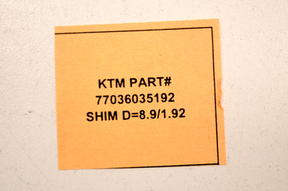 OEM KTM 77036035192 Shim D=8.9/1.92 NOS