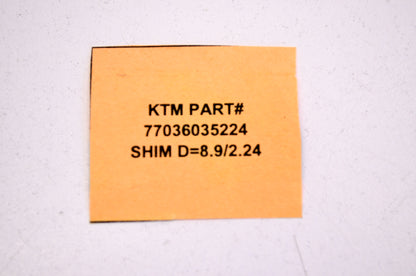 OEM KTM 77036035224 Shim D=8.9/2.24 NOS