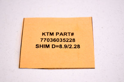 OEM KTM 77036035228 Shim D=8.9/2.28 NOS
