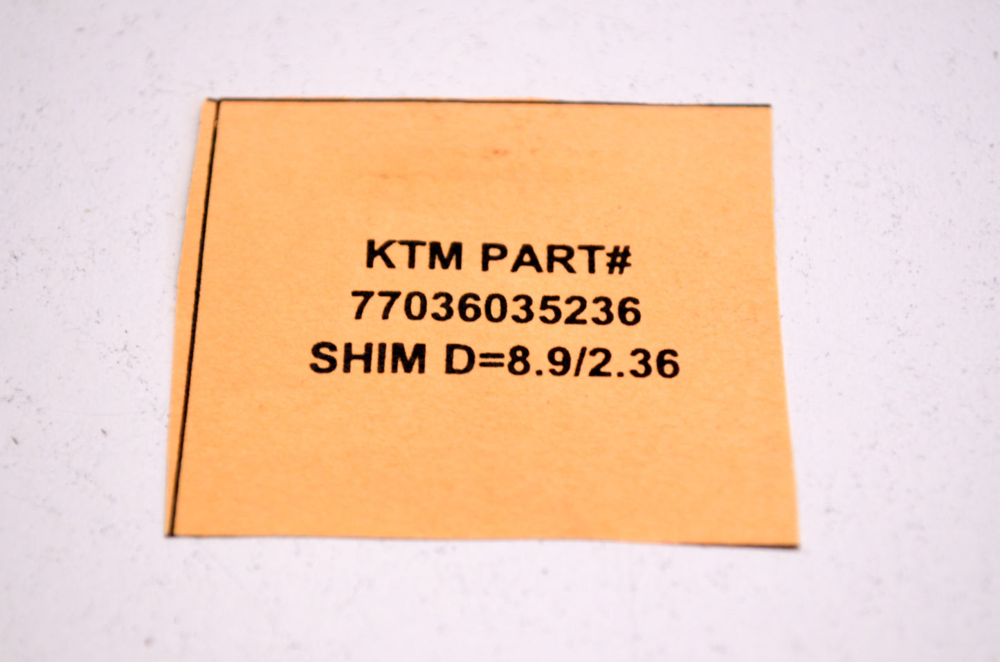 OEM KTM 77036035236 Shim D=8.9/2.36 NOS