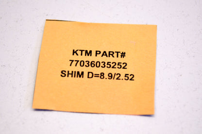 OEM KTM 77036035252 Shim D=8.9/2.52 NOS