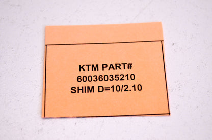 OEM KTM 60036035210 Shim D=10/2.10 NOS