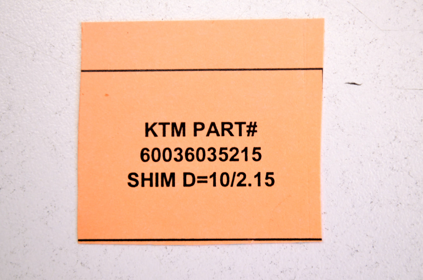 OEM KTM 60036035215 Shim D=10/2.15 NOS