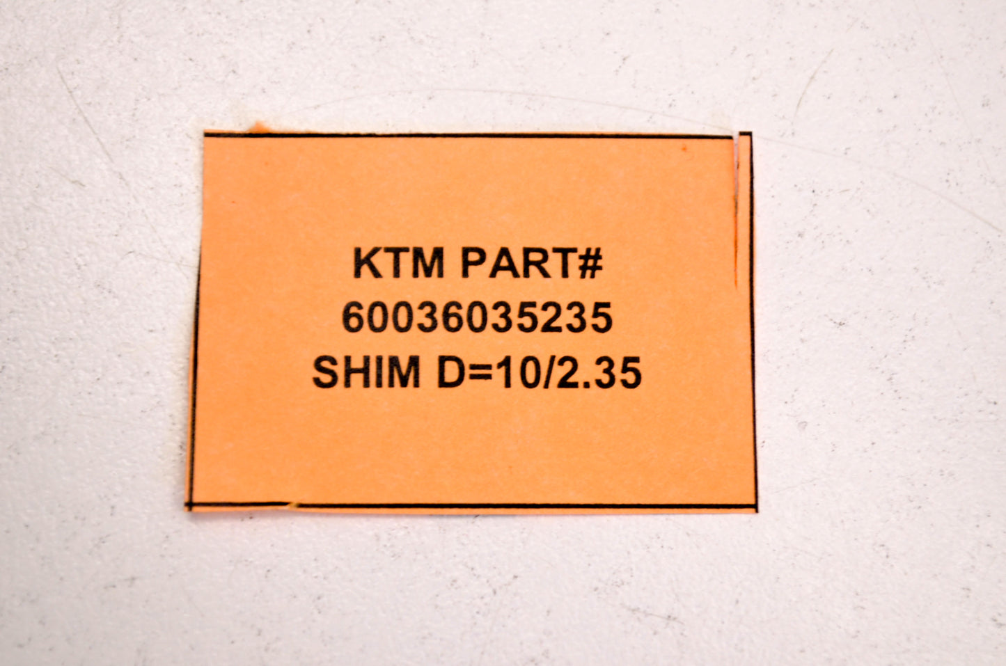 OEM KTM 60036035235 Shim D=10/2.35 NOS