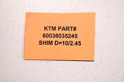 OEM KTM 60036035245 Shim D=10/2.45 NOS