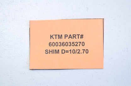 OEM KTM 60036035270 Shim D=10/2.70 NOS