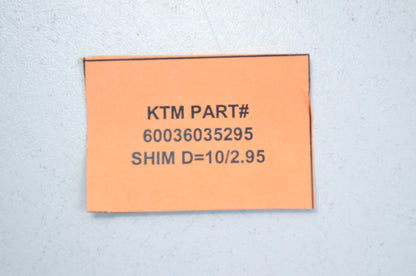 OEM KTM 60036035295 Shim D=10/2.95 NOS