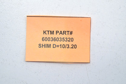 OEM KTM 60036035320 Shim D=10/3.20 NOS