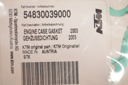 OEM KTM 54830039000 Engine Case Gasket NOS