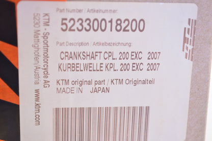 OEM KTM 52330018200 Crankshaft NOS