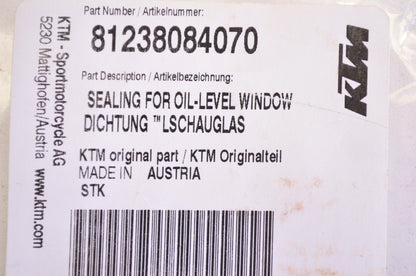 OEM KTM 81238084070 Oil Level Window Gasket NOS