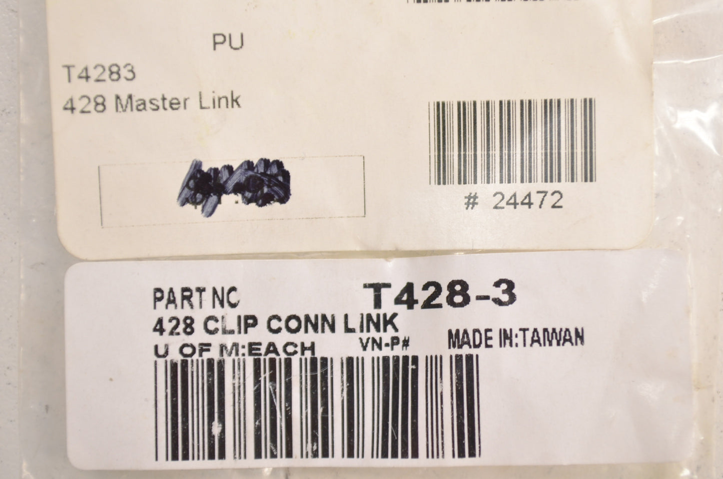 Parts Unlimited T4283 Chain Connecting Link 428 NOS