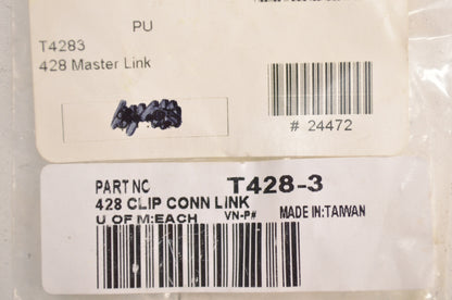 Parts Unlimited T4283 Chain Connecting Link 428 NOS
