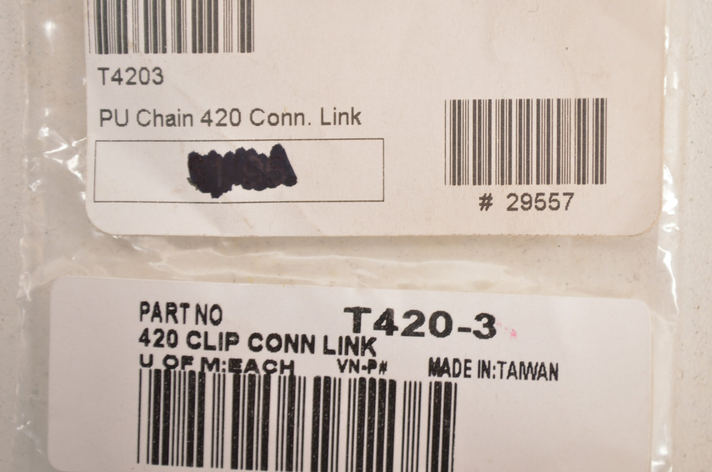 Parts Unlimited T4203 Chain Connecting Link 420 NOS