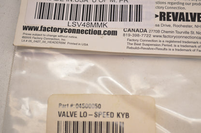 Factory Connection LSV48MMK, 04500050, 25389 Lo-Speed Valve 48mm Qty 2 NOS