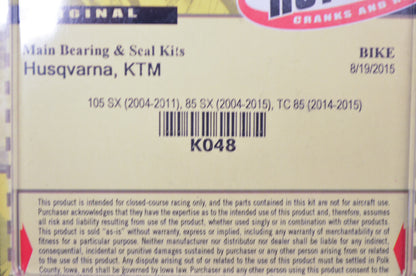 Main Bearing and Seal Kit NOS