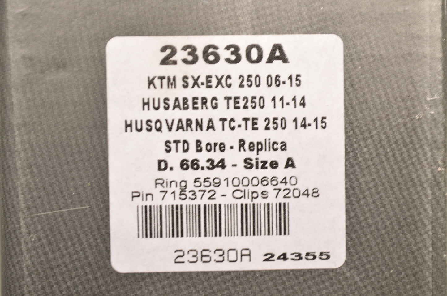 Piston Kit KTM Husaberg Husqvarna 06-15 250 SX/EXC, 11-14 TE250, 14-15 250 TC/TE