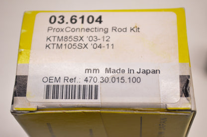 ProX 03-6104, 47030015100 Connecting Rod Kit KTM 03-12 85 SX, 04-11 105 SX. NOS